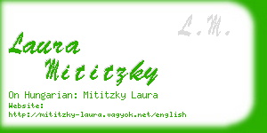 laura mititzky business card